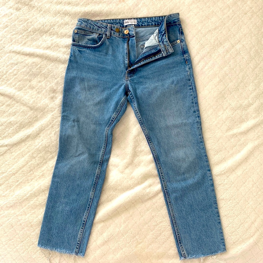 Zara boyfriend cut off jeans
